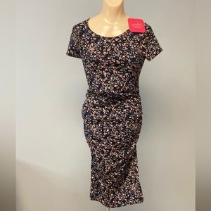 Isabel by Ingrid & Isabel maternity dress blue flowered print xs